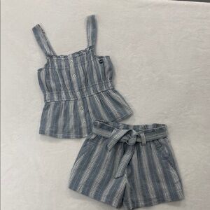 Abercrombie Kids Blue Striped Shorts Set
